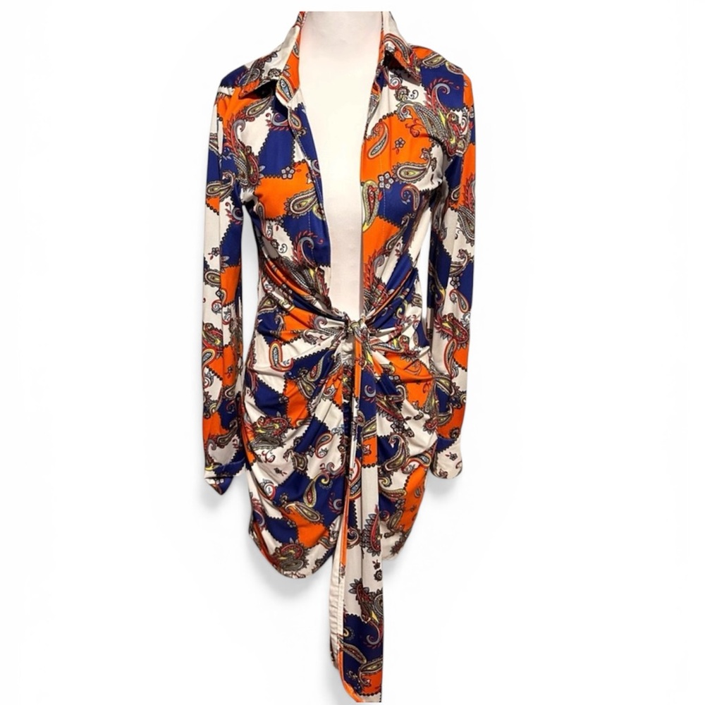Vibrant Paisley Print Dress